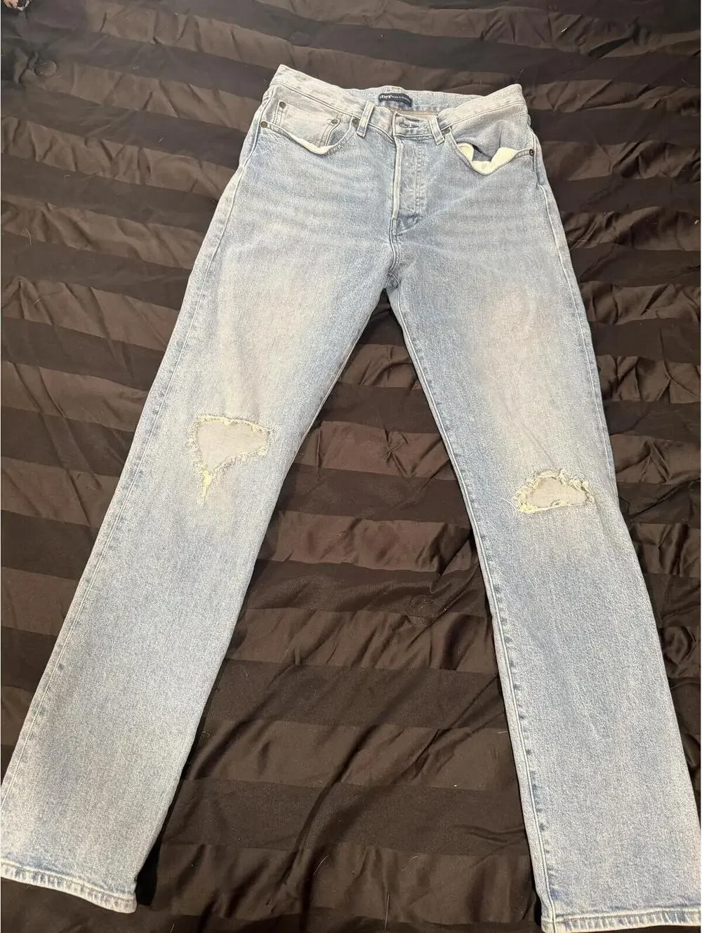 Levis Made & Crafted 501 Mens 30x32 Light Blue Distressed Jeans‎ Streetwear